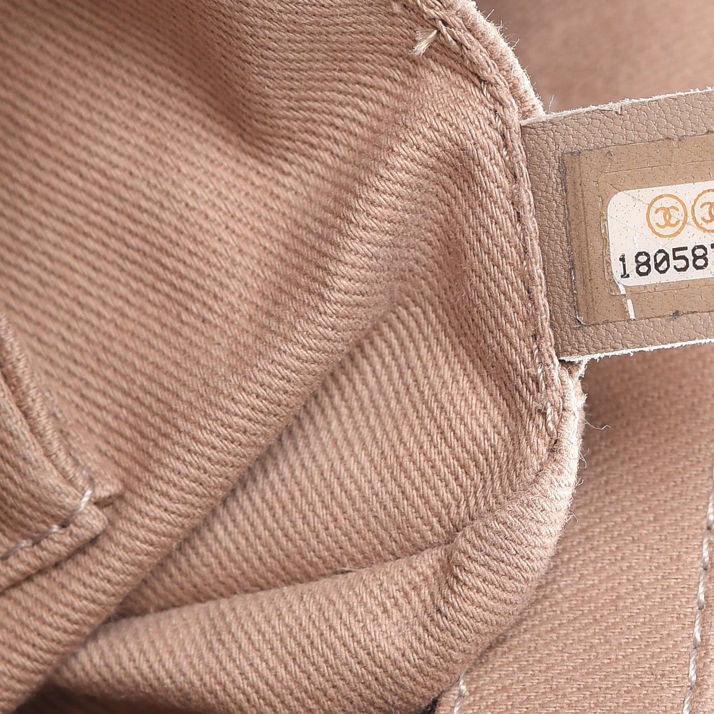Suede Calfskin Stitch Flap Light Brown