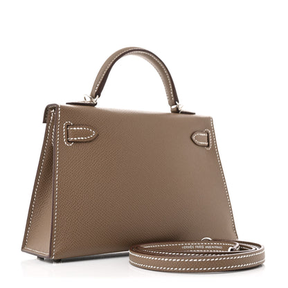 Hermes Epsom Mini Kelly Sellier 20 Etoupe 3 of 13
