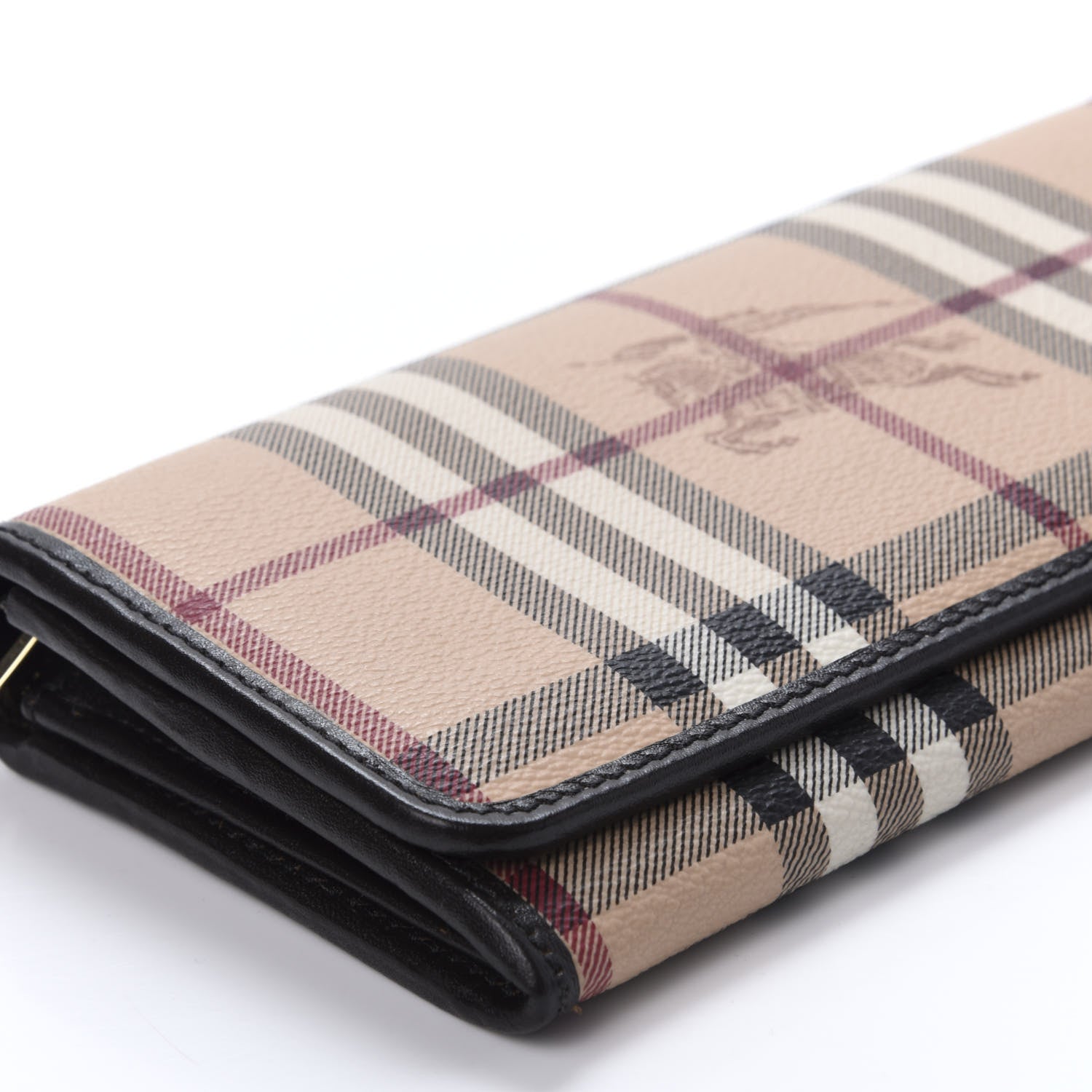 Burberry Haymarket Check Penrose Continental Wallet Chocolate 6 of 9
