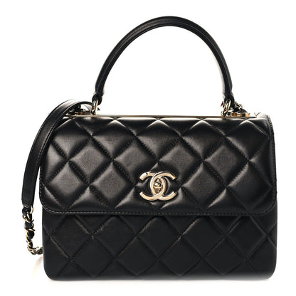 Chanel Lambskin Quilted Small Trendy CC Dual Handle Flap Bag Black 1 of 12