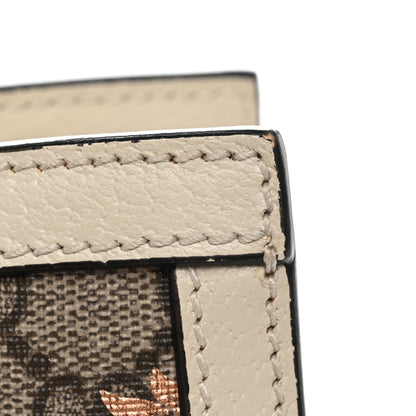 Gucci GG Supreme Monogram Berry Textured Dollar Calfskin Small Padlock Tote Beige Ebony Light Copper Mystic White 11 of 14