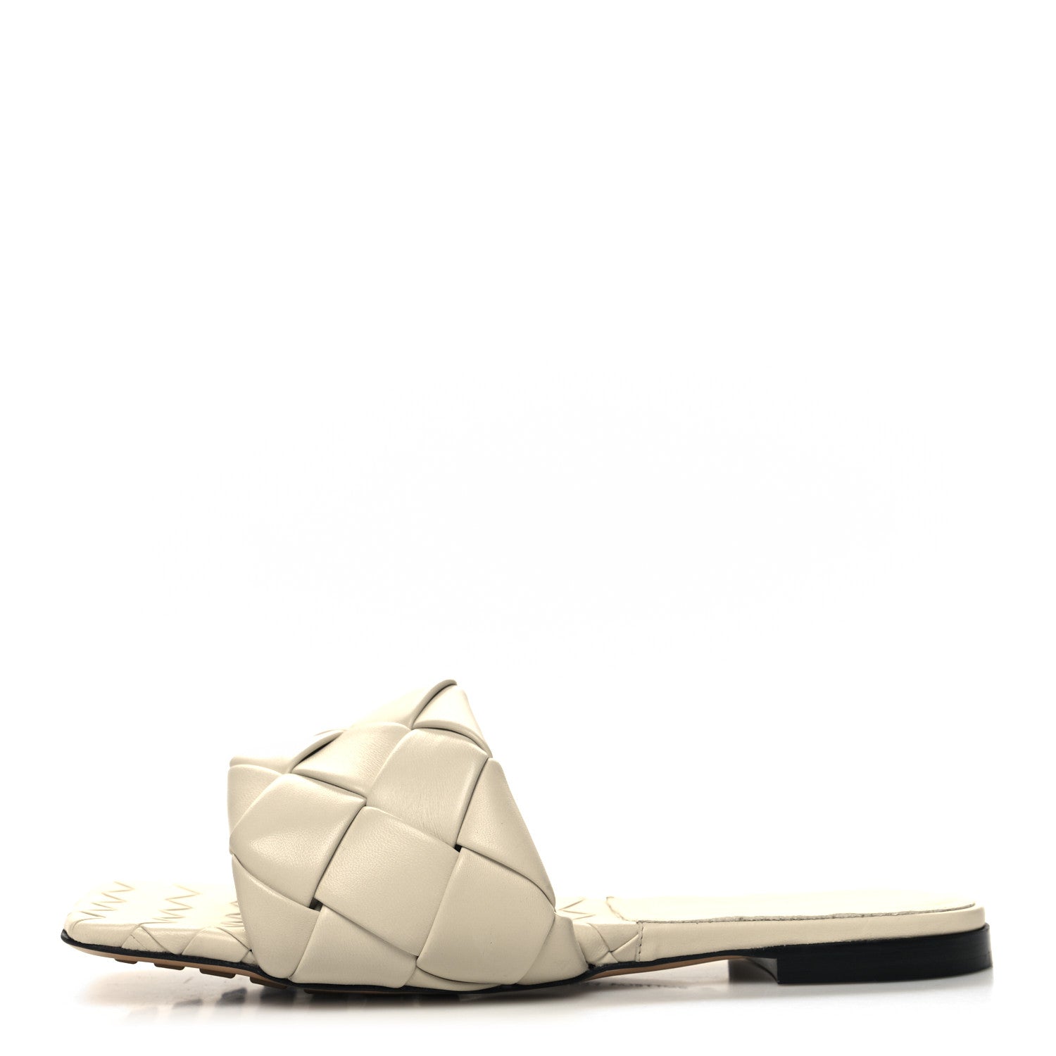 Bottega Veneta Nappa Maxi Intrecciato Lido Flat Sandals 41 Wax 1 of 7