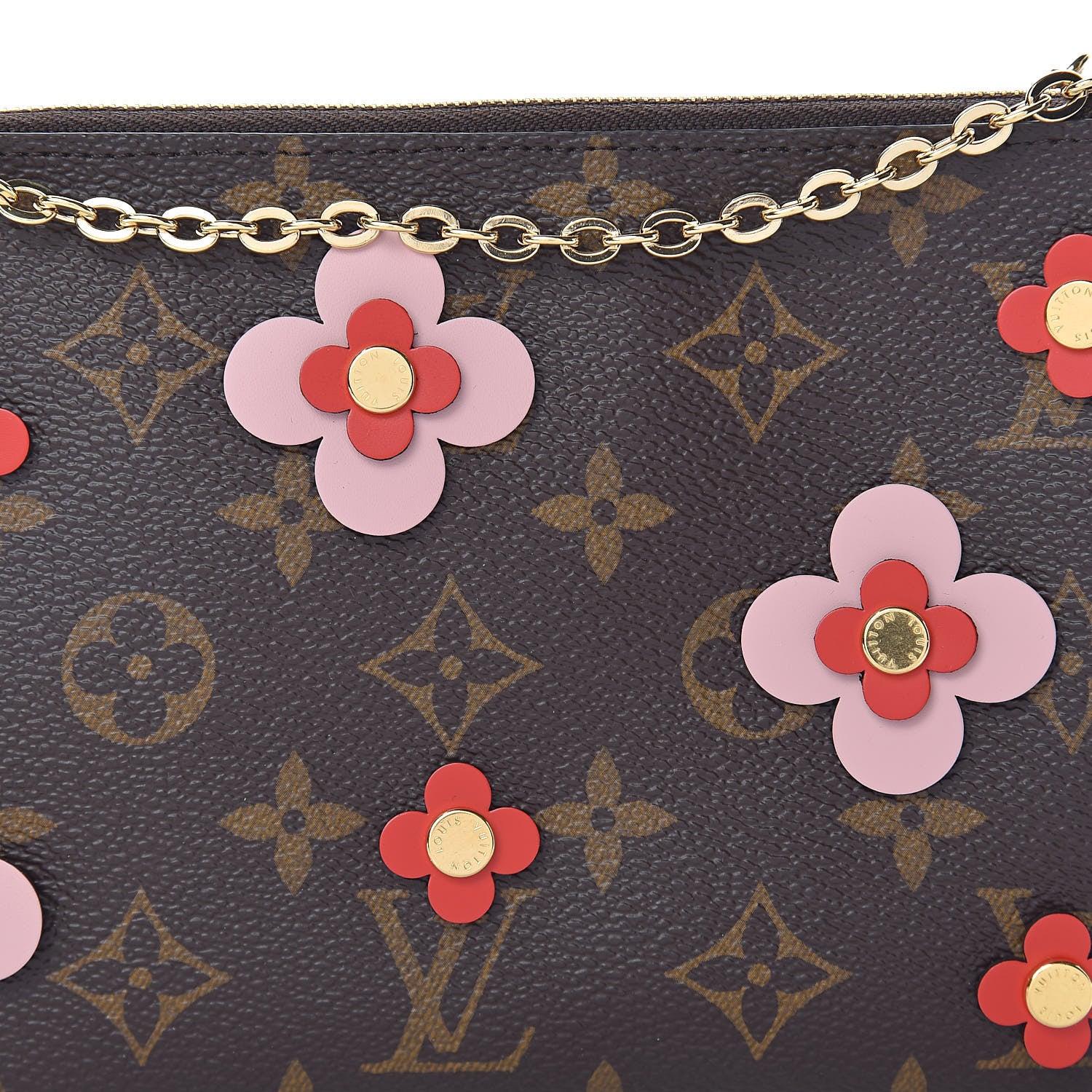 Louis Vuitton Monogram Blooming Flowers Double Zip Pochette 10 of 10