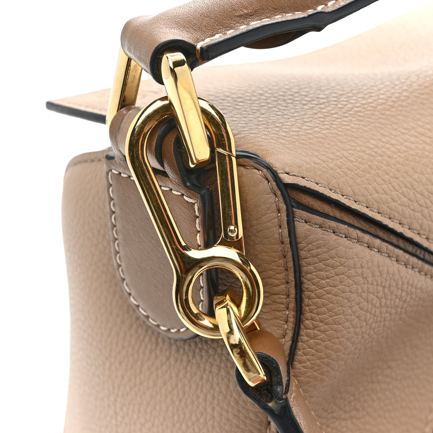 Loewe Grained Calfskin Small Puzzle Bag Sand Mink 1847194