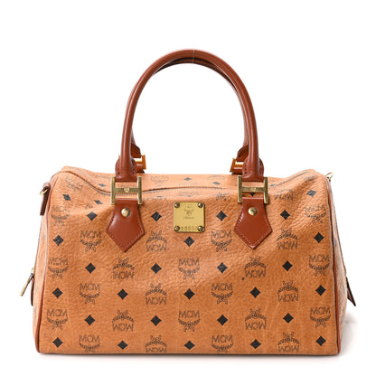 MCM Visetos Essential Boston Bag Cognac 1 of 9