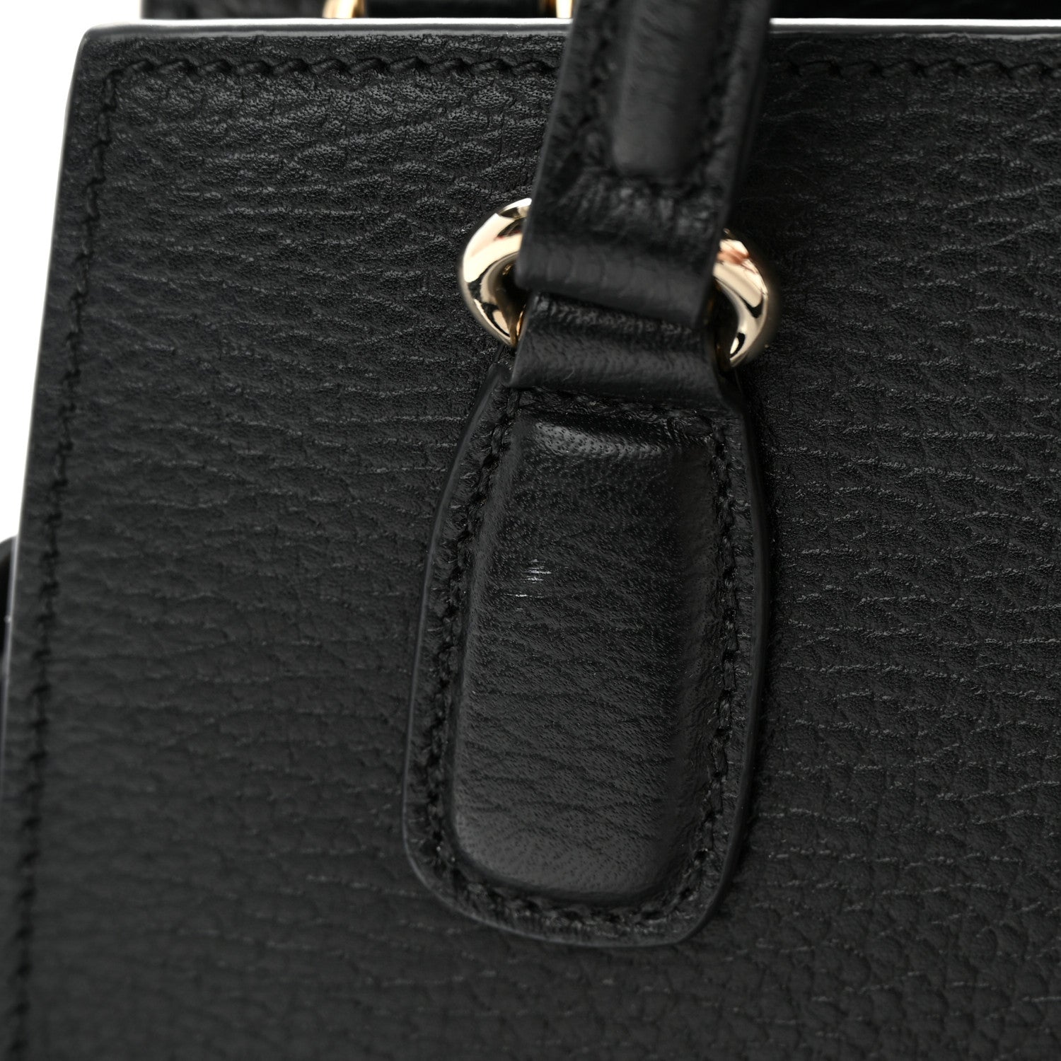 Gucci Pebbled Calfskin Medium Soho Top Handle Satchel Black 14 of 15