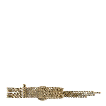 David Yurman 18K Yellow Gold Diamond Multi Box Chain Tassel Bracelet 3 of 7