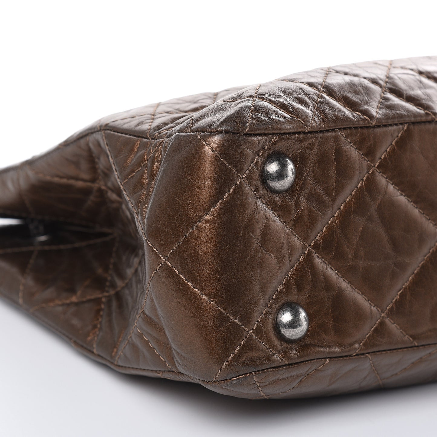 Aged Calfskin Reissue 2.55 Tote Bronze