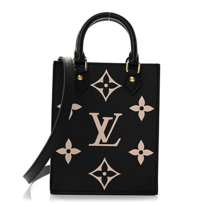 Louis Vuitton Empreinte Monogram Giant Petit Sac Plat Black Beige 1 of 9