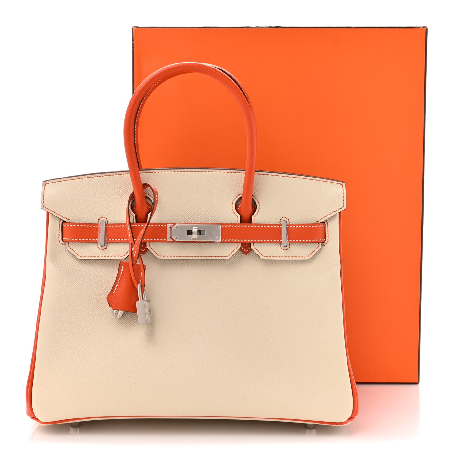 Epsom Horseshoe Birkin 30 Craie Feu