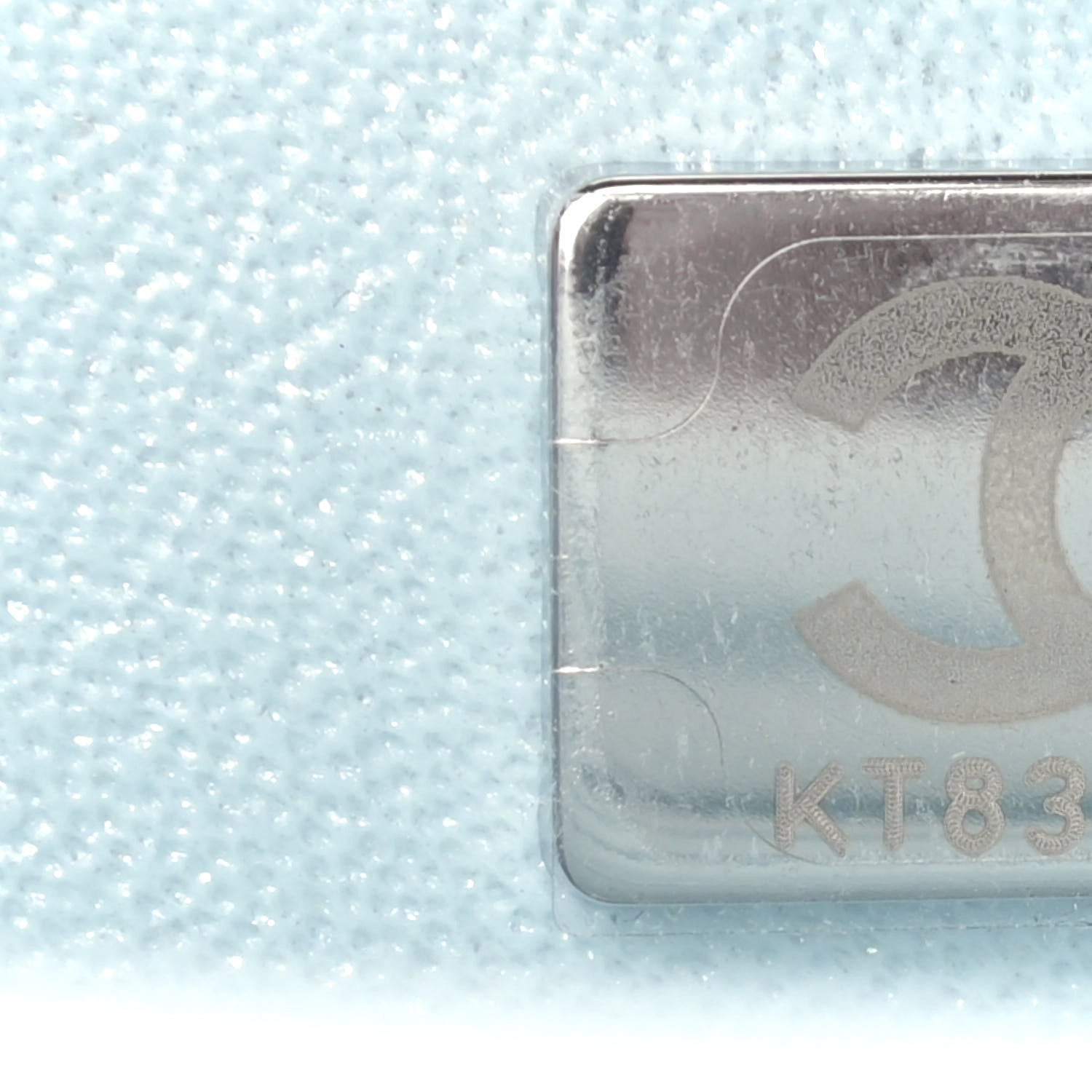 Chanel Perforated Lambskin Quilted Mini Rectangular Flap Light Blue Light Purple White 7 of 9
