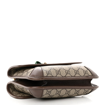 Gucci GG Supreme Monogram Web Small Neo Vintage Double Flap Messenger Bag Beige New Acero 4 of 12