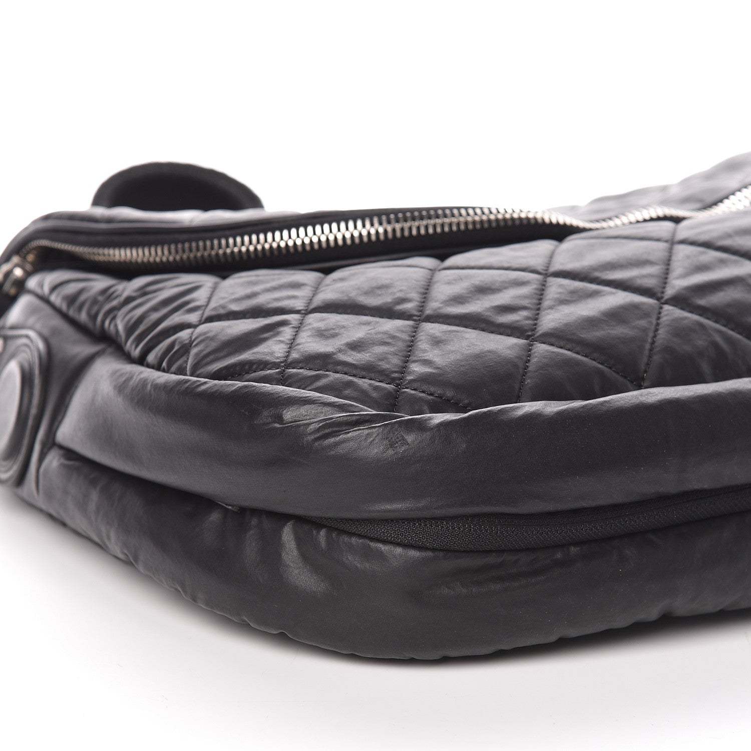 Chanel Nylon Quilted Coco Cocoon Messenger Black 10 of 12