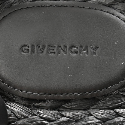 Givenchy Calfskin Raffia 4G Liquid Tong Sandals 35 Black 6 of 10
