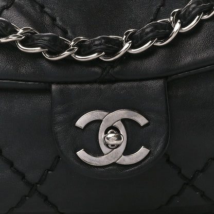 Chanel Calfskin Stitched Expandable Flap Black 10 of 12