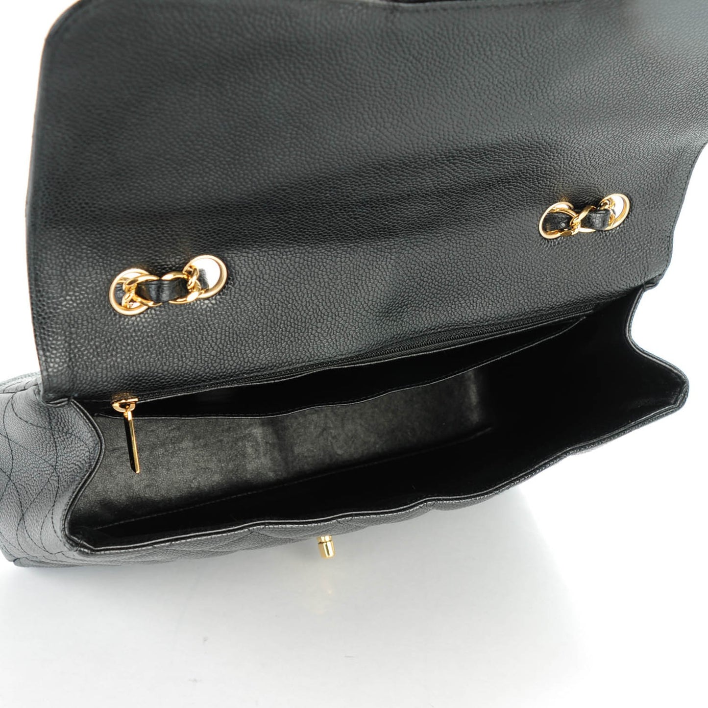 Caviar Quilted Jumbo Single Flap Black