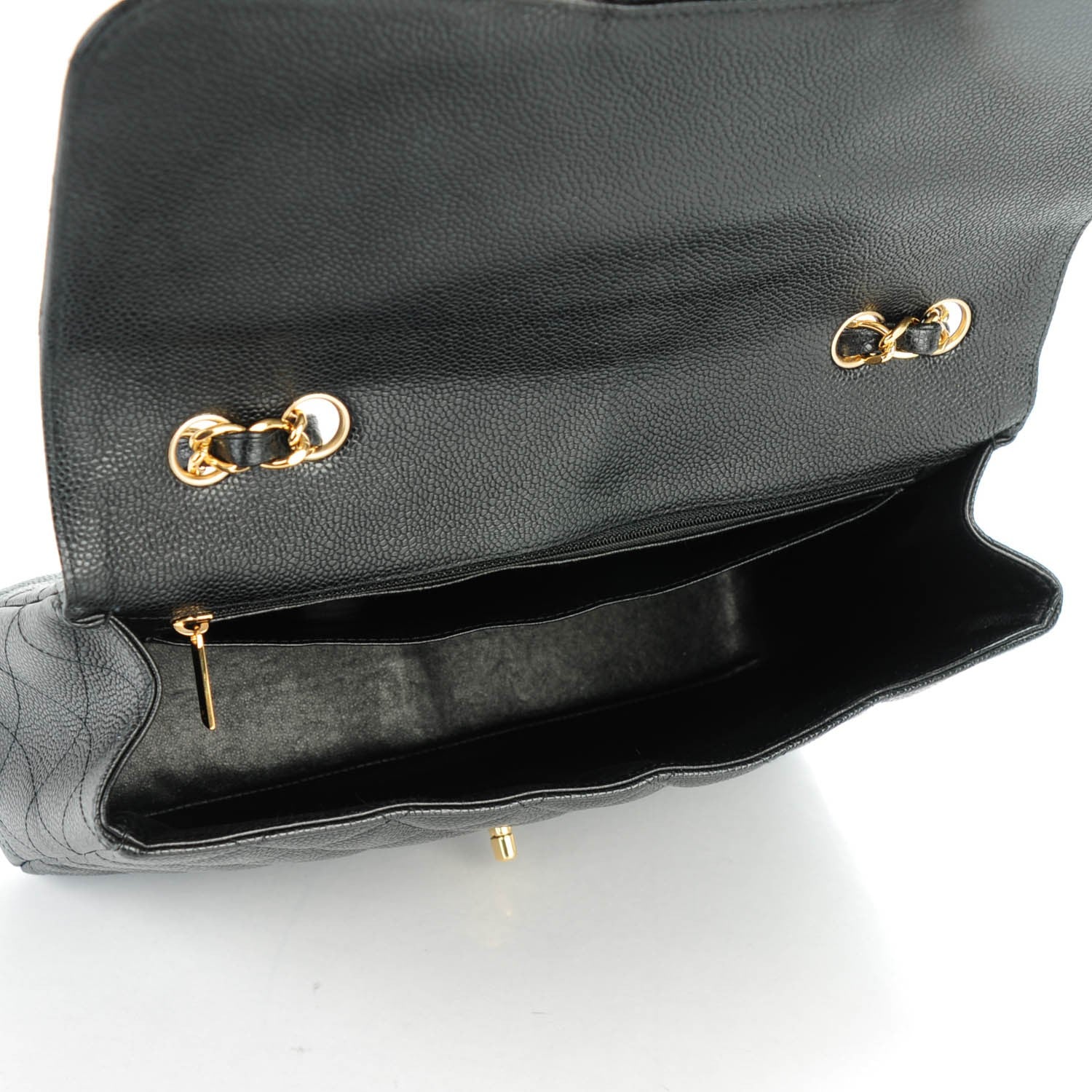Chanel Caviar Quilted Jumbo Single Flap Black 5 of 7