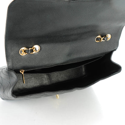 Chanel Caviar Quilted Jumbo Single Flap Black 5 of 7