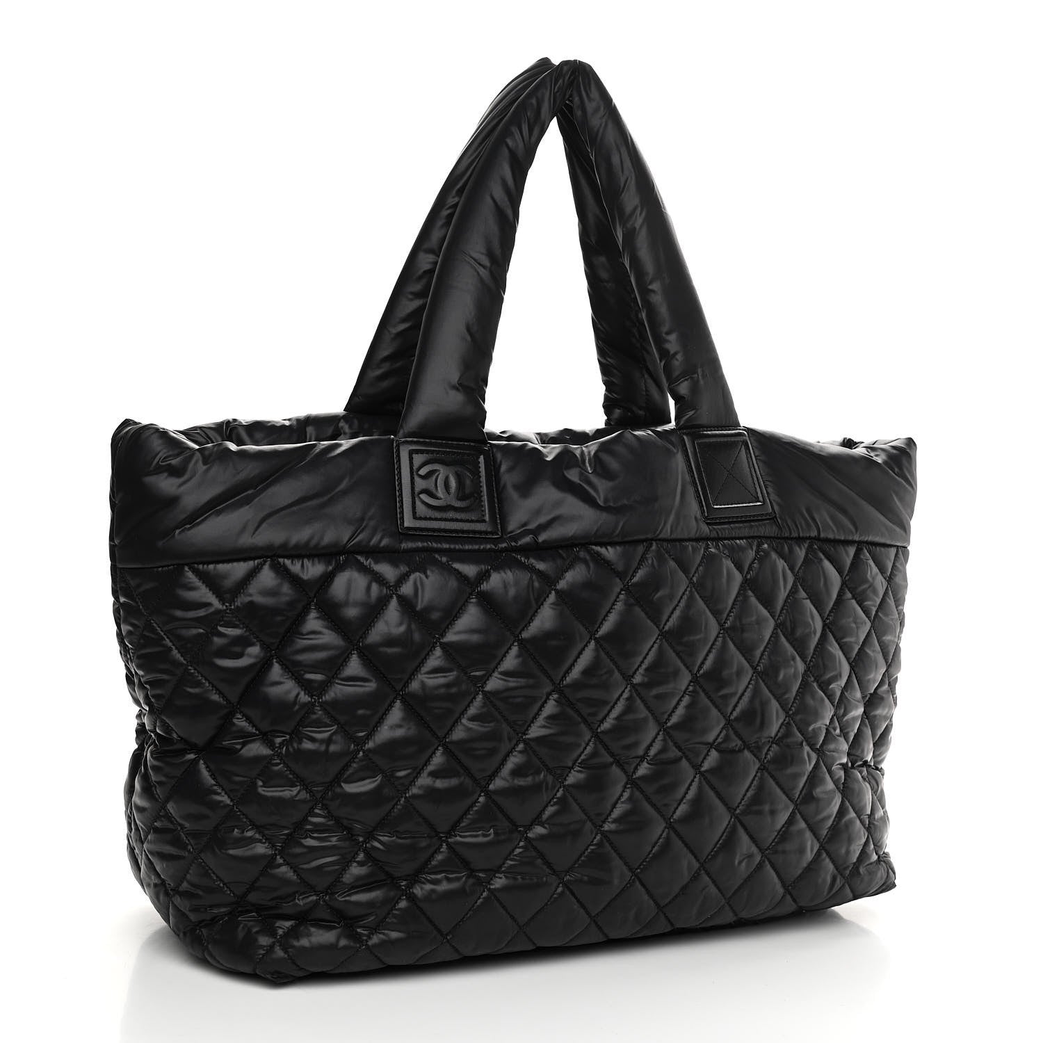 Chanel Nylon Quilted Large Coco Cocoon Tote Black 3 of 11
