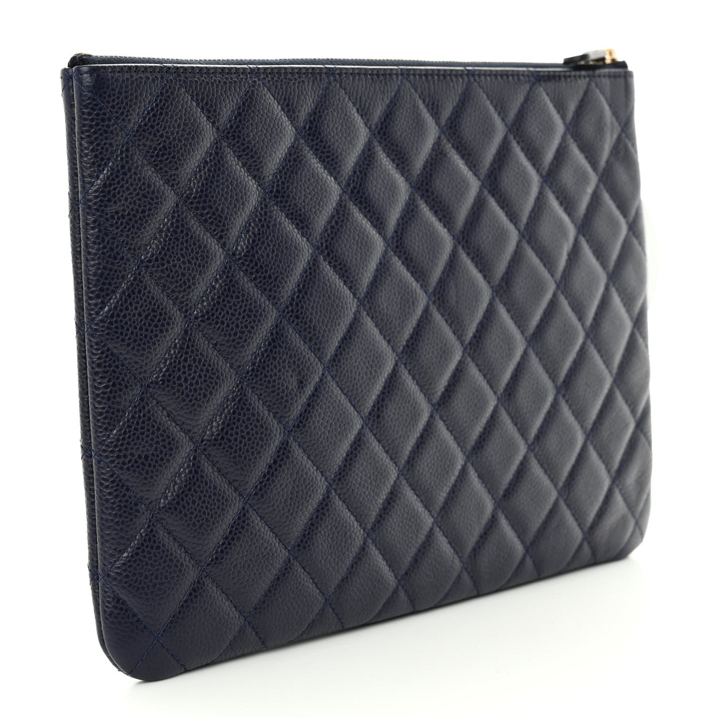 Caviar Quilted Medium Cosmetic Case Navy