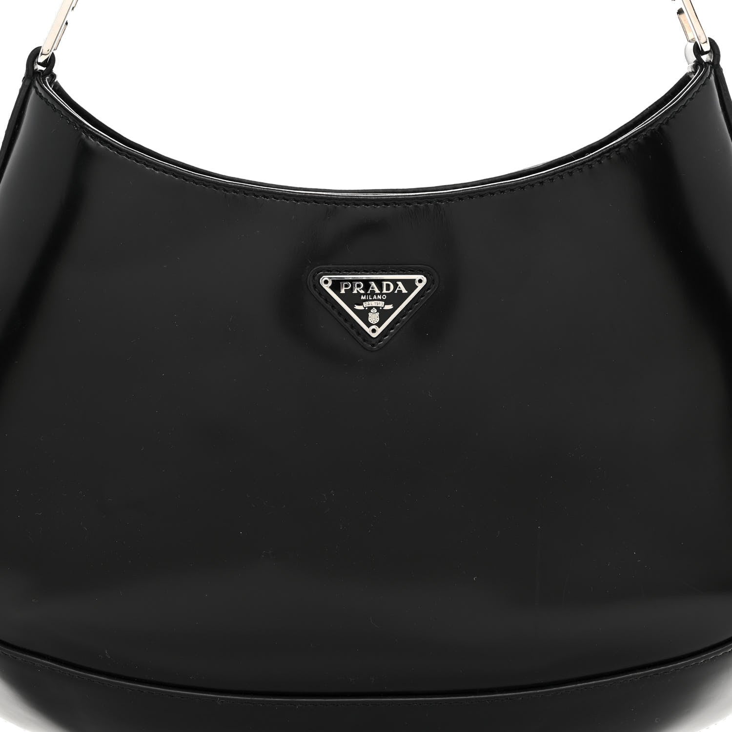 Prada Spazzolato Cleo Shoulder Bag Black 8 of 10