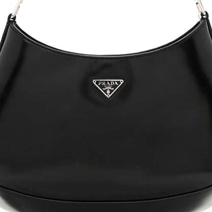 Prada Spazzolato Cleo Shoulder Bag Black 8 of 10