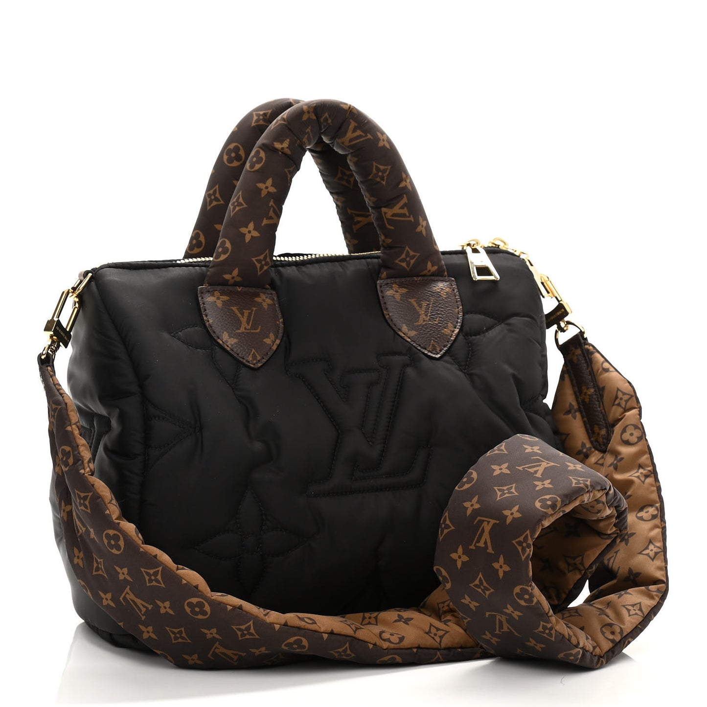 Econyl Mini Monogram Pillow Speedy Bandouliere 25 Black