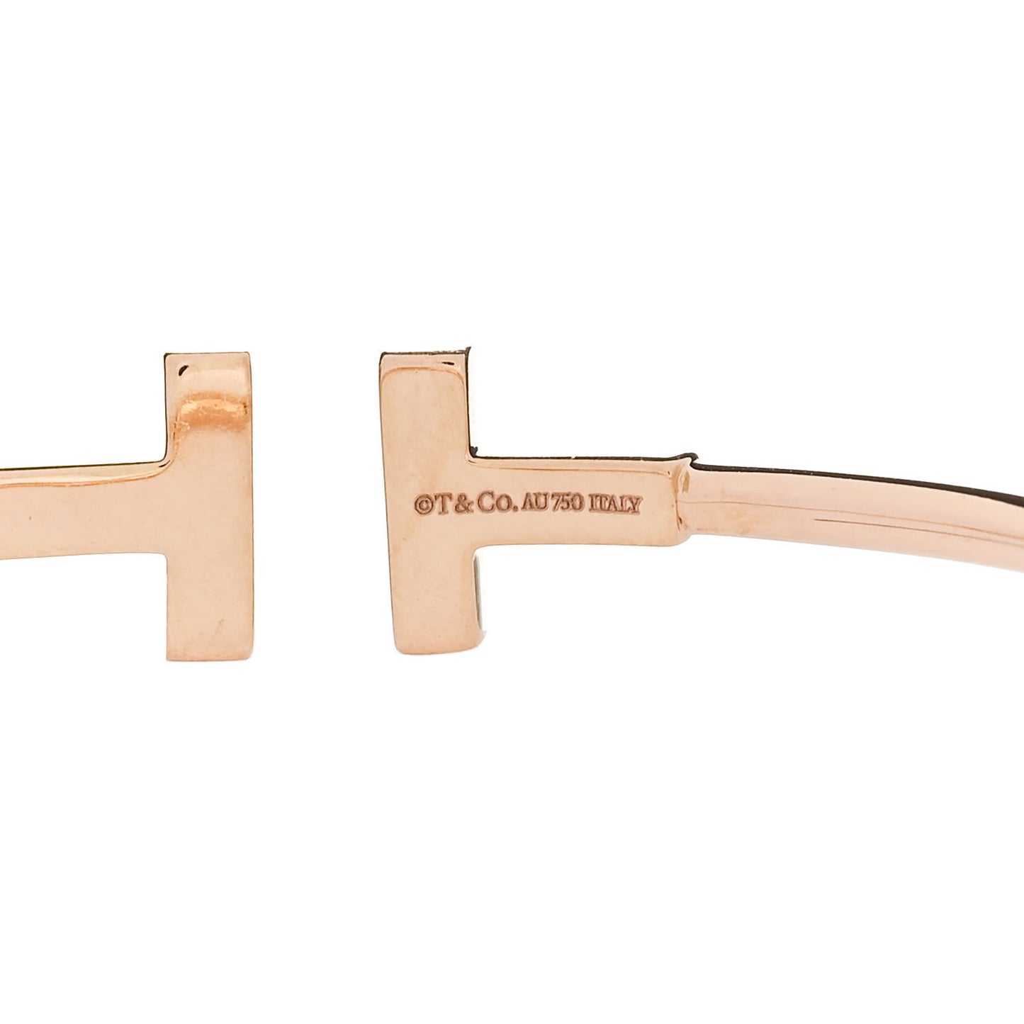 18K Rose Gold Diamond T Wire Bracelet