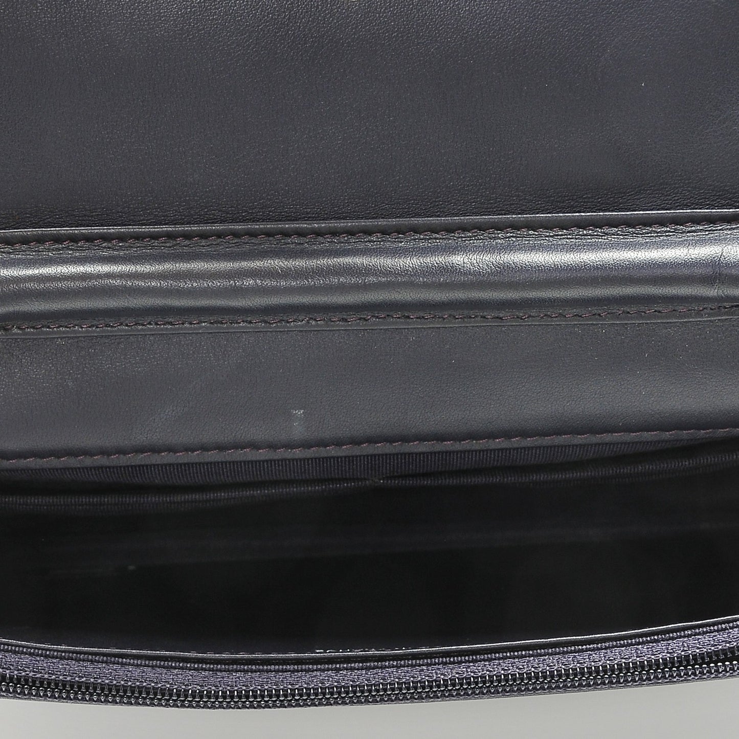Patent Quilted Wallet On Chain WOC Dark Purple