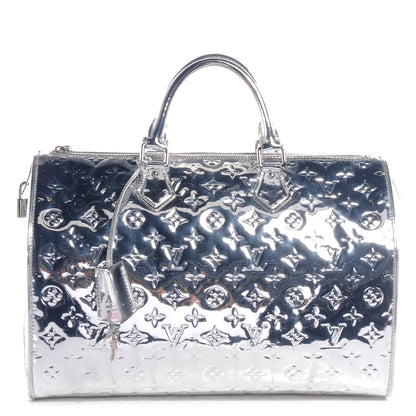 Louis Vuitton Monogram Miroir Speedy 35 Silver 1 of 9