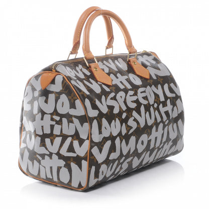 Louis Vuitton Monogram Graffiti Speedy 30 Silver 3 of 8