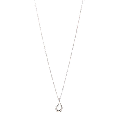 Tiffany Sterling Silver Elsa Peretti Open Tear Drop Pendant Necklace 1 of 4