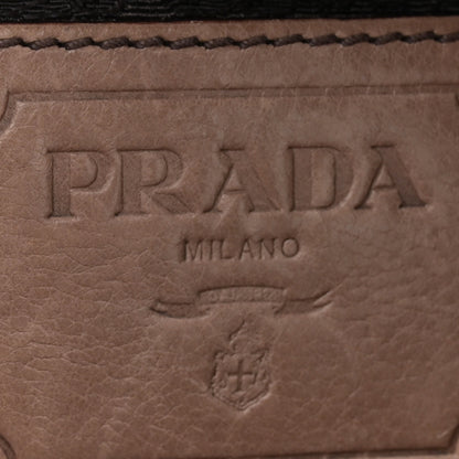 Prada Glace Calfskin Pleated Hobo Fumo Sfumato 6 of 9