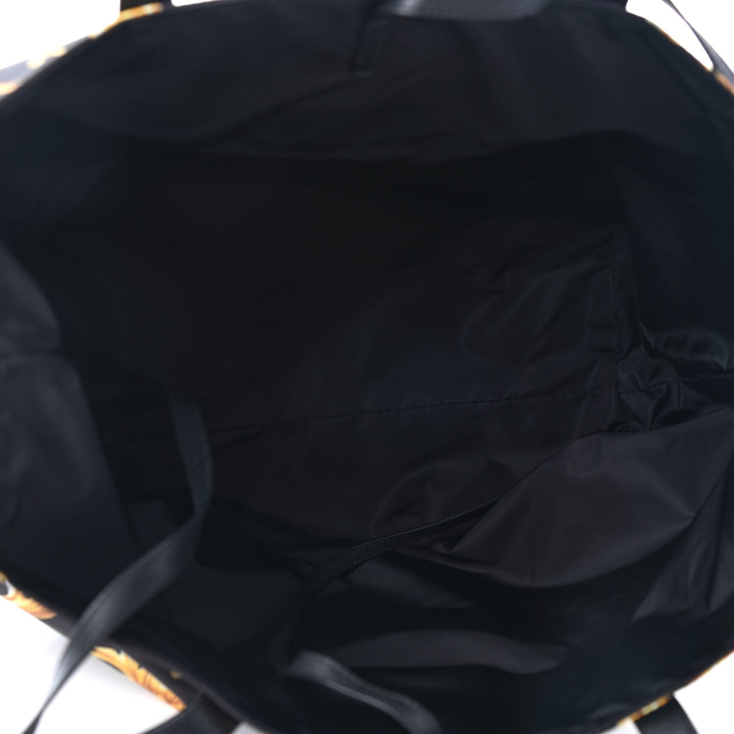 Nylon Baroque Print Tote Black