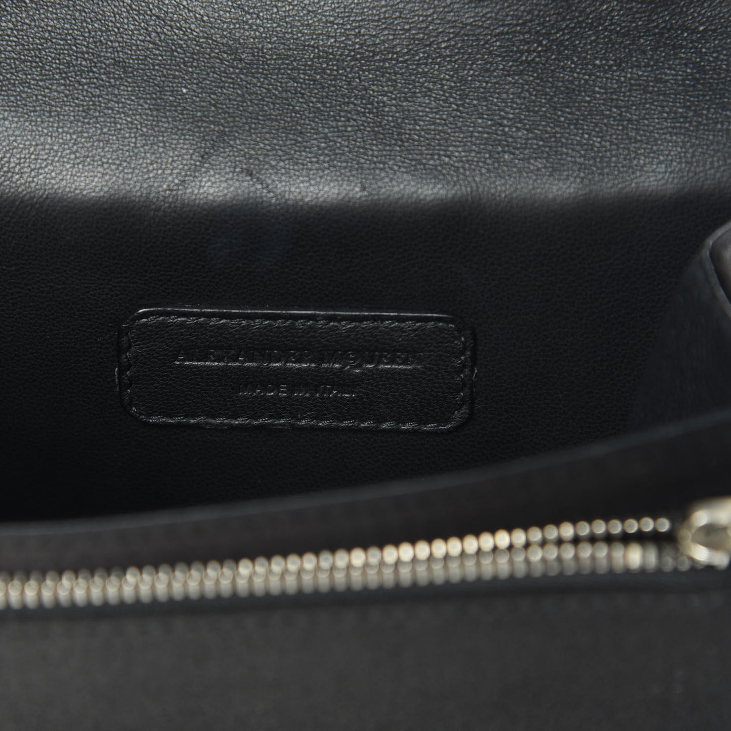 Satin Floral Embroidered Mini Insignia Flap Black