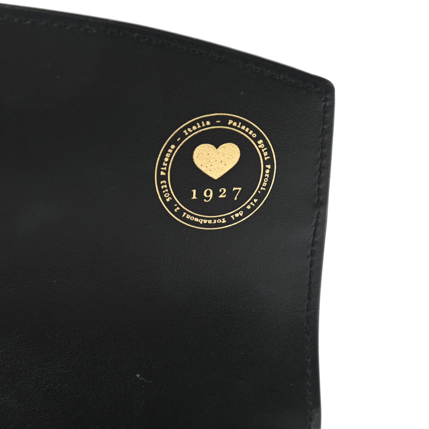 Grained Calfskin Gancini Wallet Caraway Seed