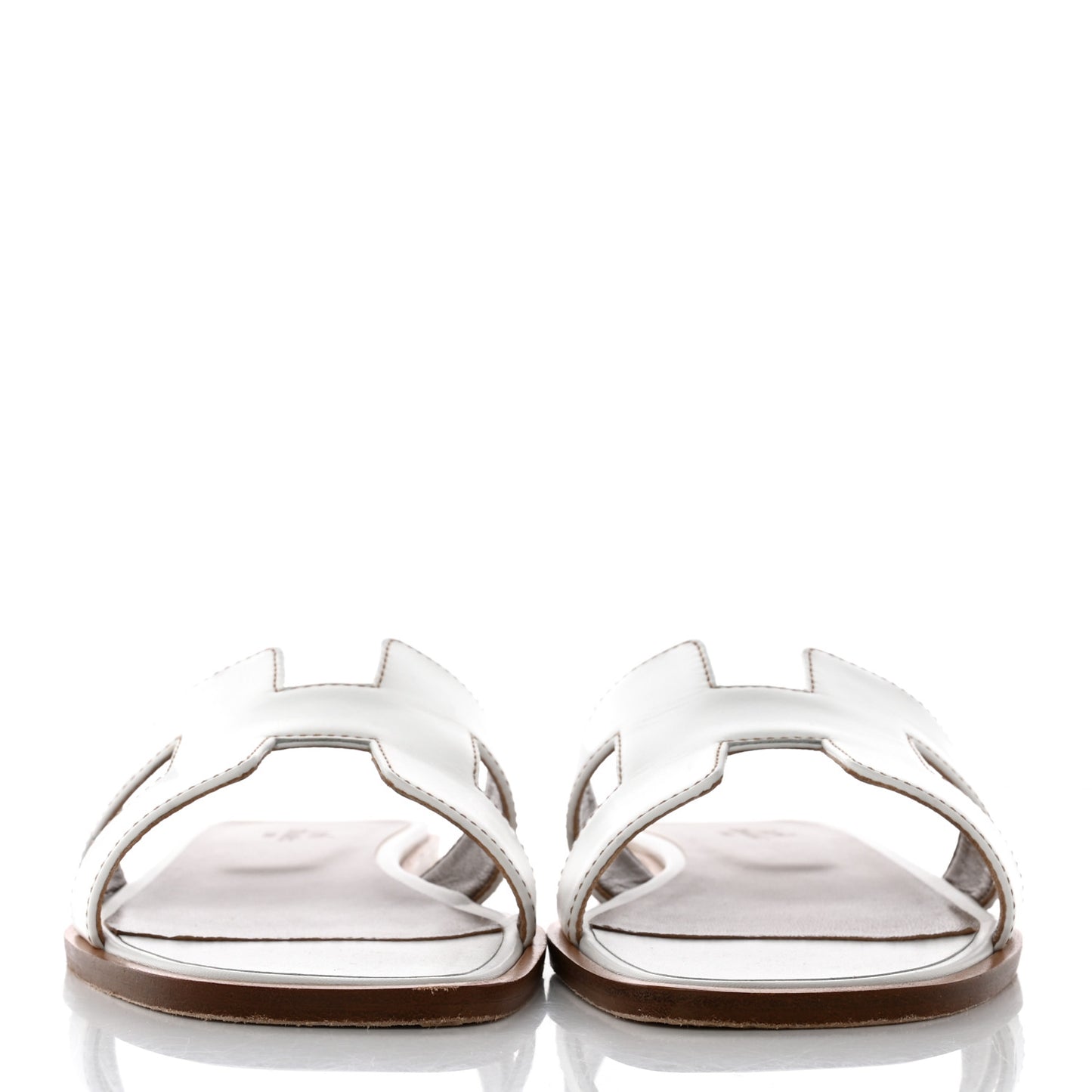 Box Calfskin Oran Sandals 38 White