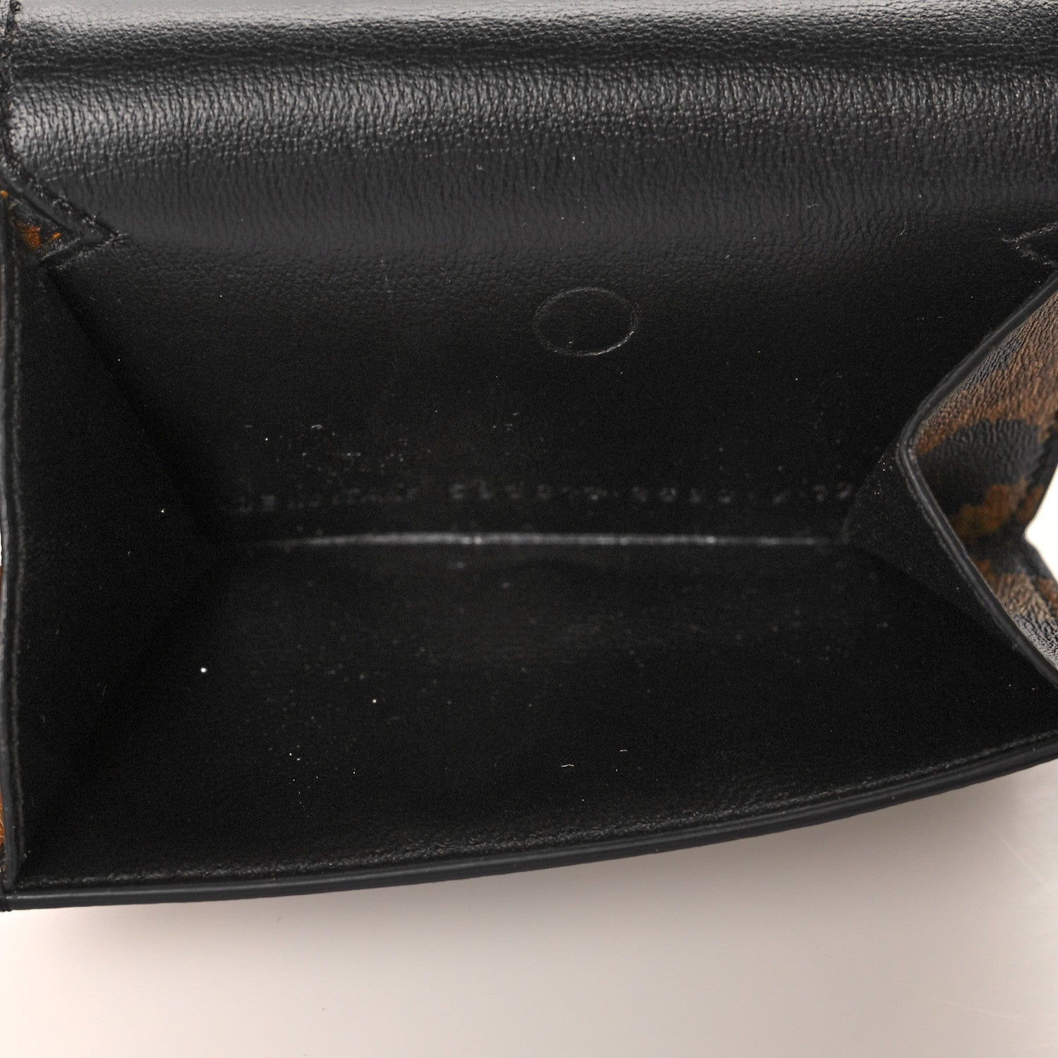 Balenciaga Calfskin Leopard Print Logo Everyday Mini Wallet Black 5 of 9