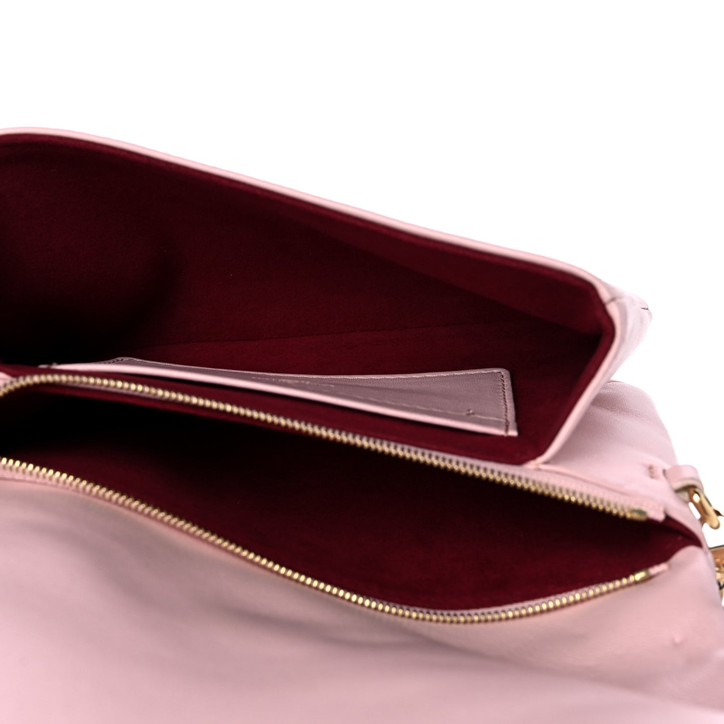 LOUIS VUITTON Lambskin Embossed Monogram Pochette Coussin Rose