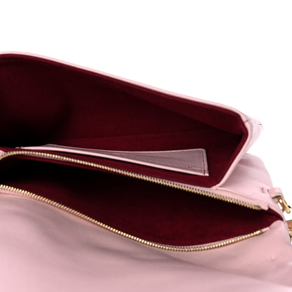 Louis Vuitton LOUIS VUITTON Lambskin Embossed Monogram Pochette Coussin Rose 5 of 9