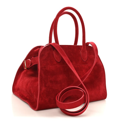 The Row Suede Soft Margaux 10 Bag Ruby 3 of 9