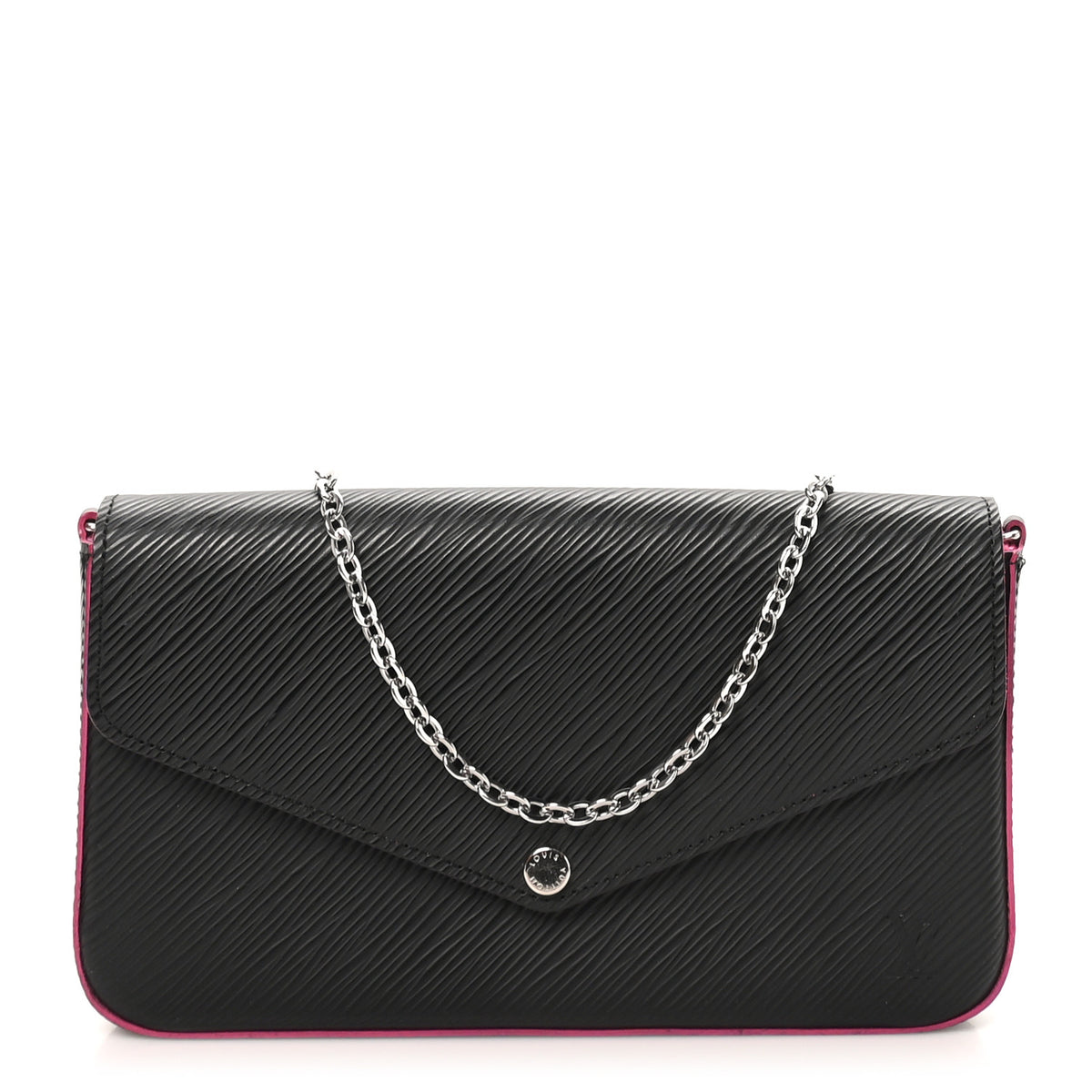 Louis Vuitton Epi Pochette Felicie Black Hot Pink 1 of 11