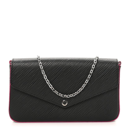 Louis Vuitton Epi Pochette Felicie Black Hot Pink 1 of 11