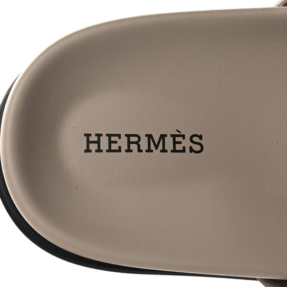 Hermes Calfskin Womens Chypre Sandals 37 Beige Mastic 8 of 8
