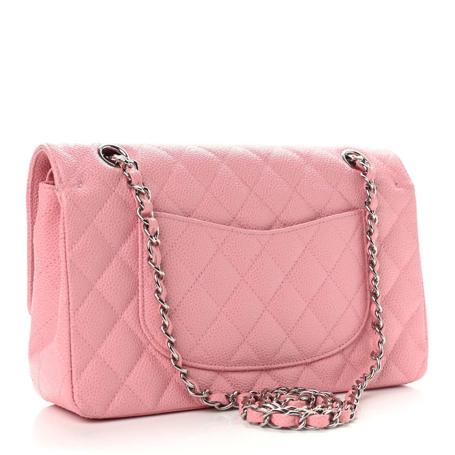 Chanel Caviar Quilted Medium Double Flap Pink 2 of 11