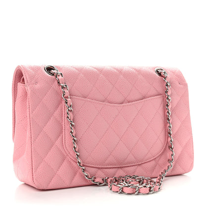 Chanel Caviar Quilted Medium Double Flap Pink 2 of 11