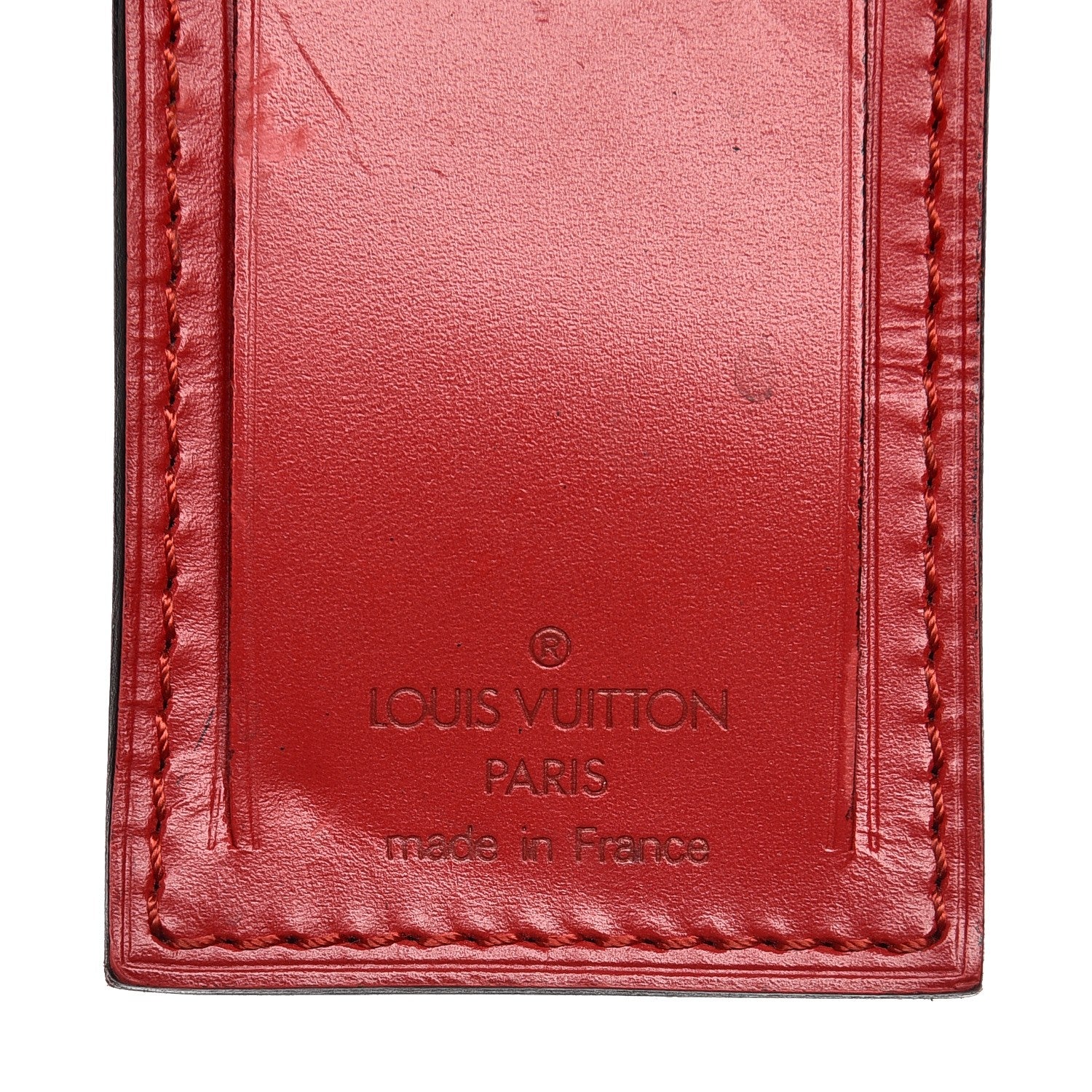 Louis Vuitton Calfskin Luggage Tag Red 4 of 5