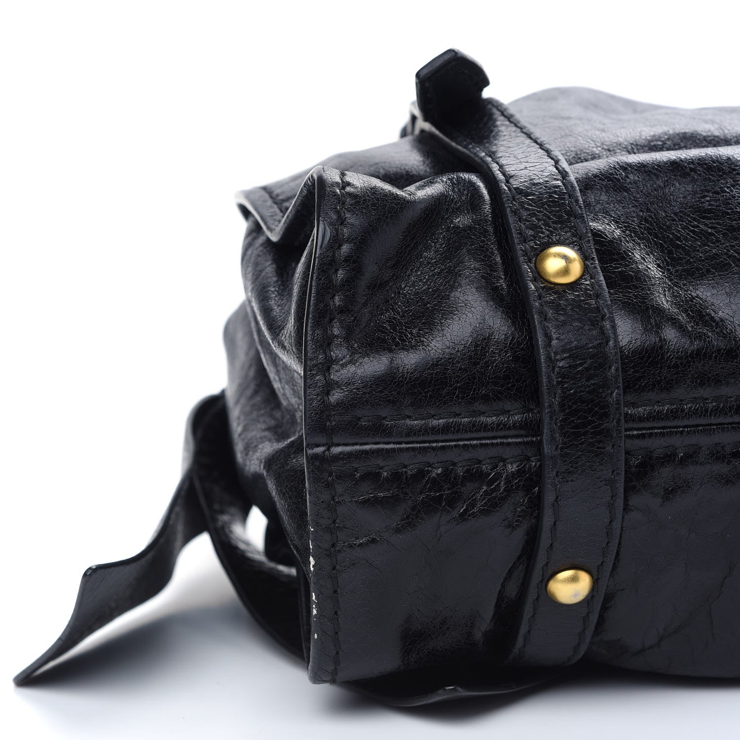 Miu Miu Vitello Drawstring Bow Satchel Black 5 of 9