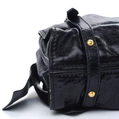 Miu Miu Vitello Drawstring Bow Satchel Black 5 of 9