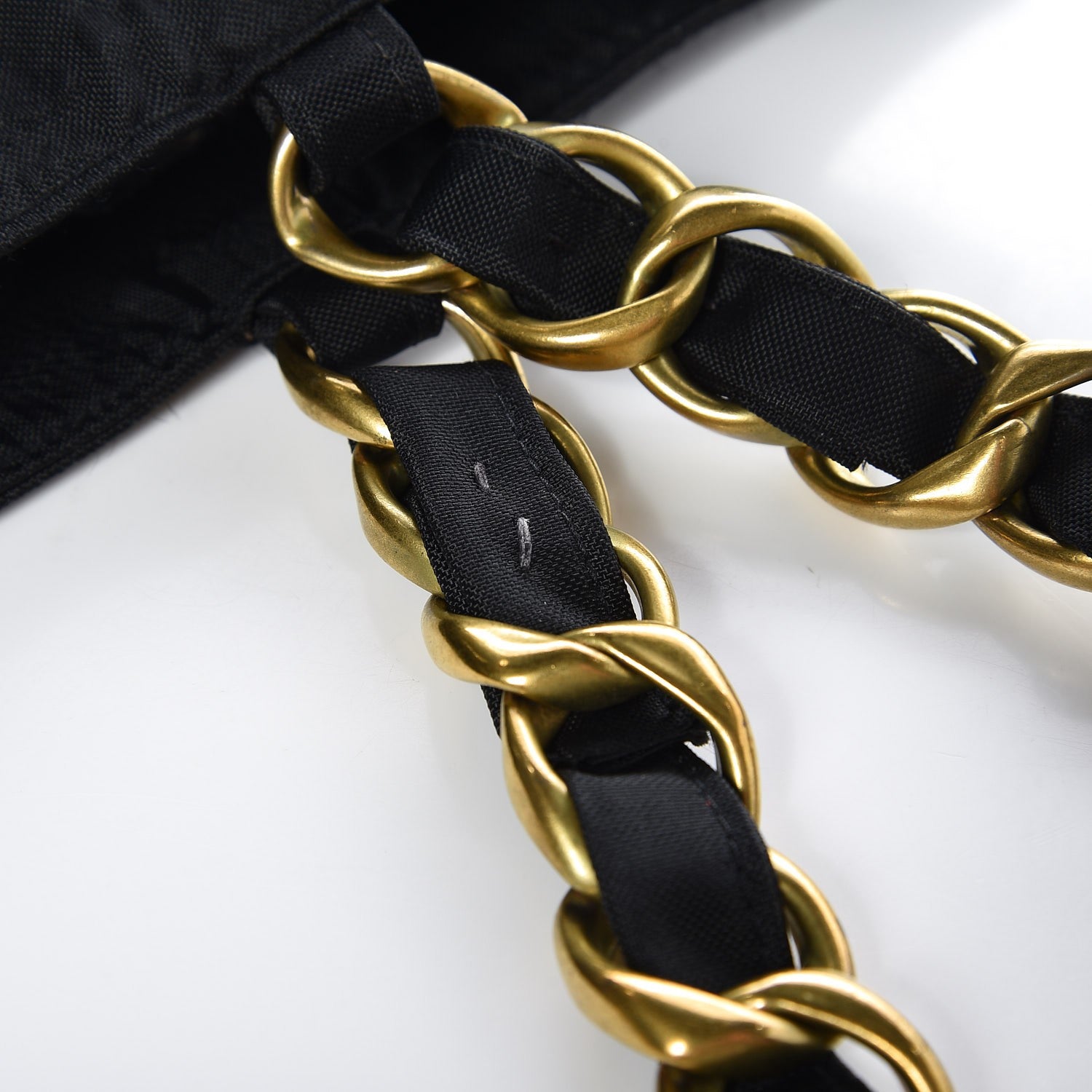 Chanel Canvas Chain Jumbo CC Tote Black 10 of 16